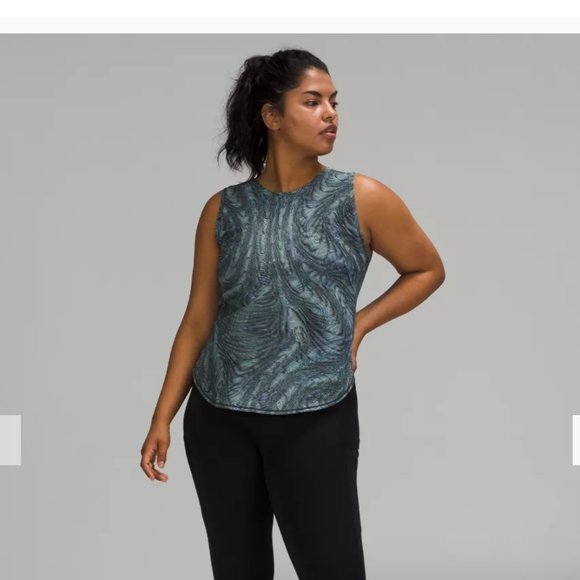 Lululemon High Neck Split Hem Run Tank - Picture 1 of 12